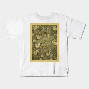 Floating Along - Surreal Pond Illustration by Chrysta Kay Kids T-Shirt